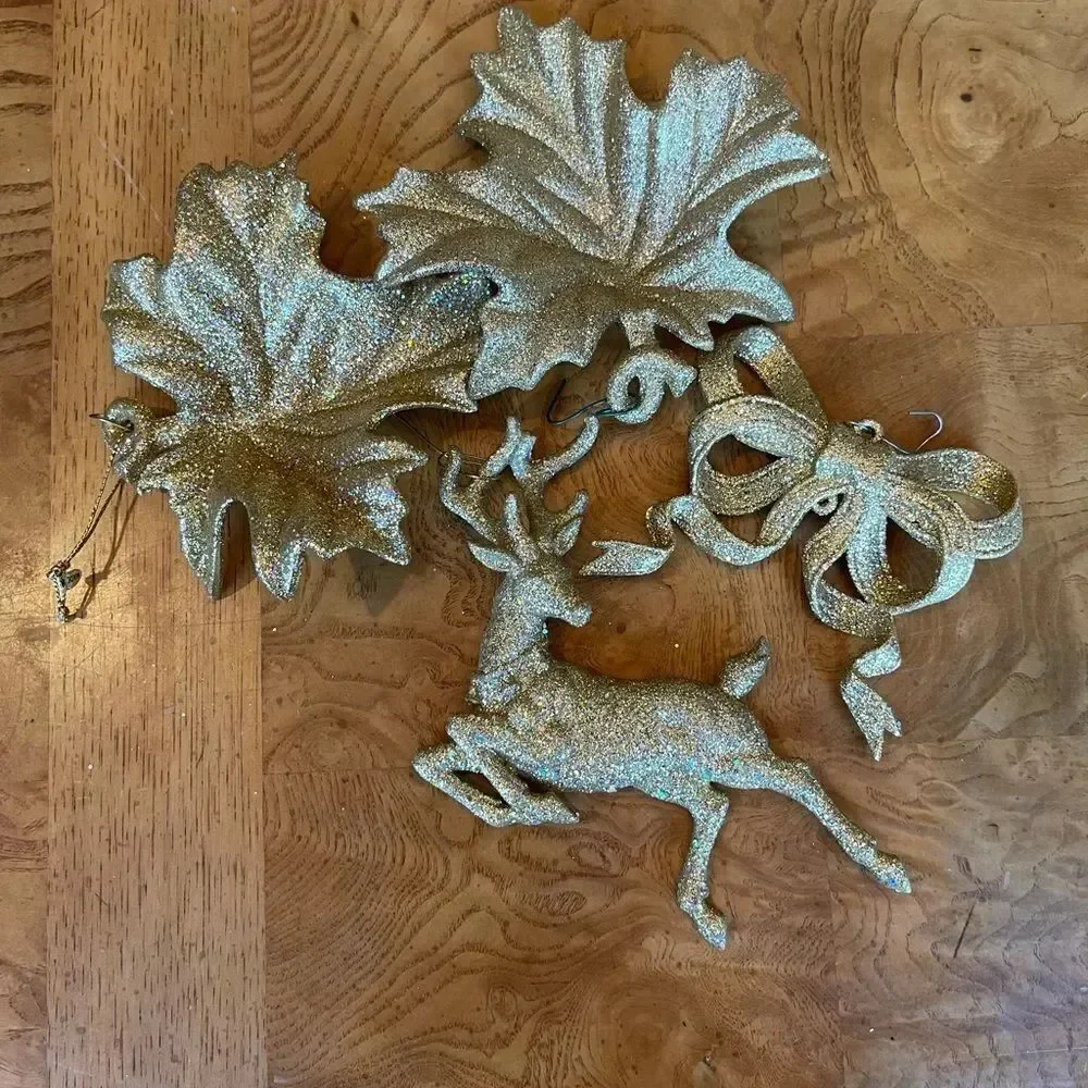 1 GOLDEN Leaping Reindeer Ornament!